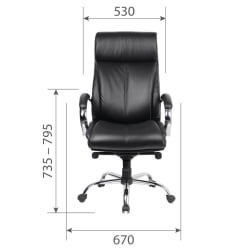 Кресло для руководителя CHAIRMAN CH423 экокожа Черный