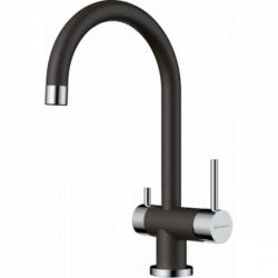 Смеситель Омоикири Йамадэ-Дc Латунь/Гранит/Темный Шоколад / Omoikiri Yamada-Dc