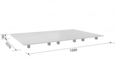 Кровать 1.6 Настил KM.2-00.3 белый