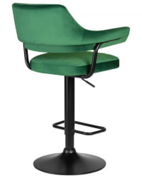 Стул барный ДОБРИН CХАРЛЙ БЛАCК (зеленый велюр (МДЖ9-88)) 2 шт / DOBRIN CHARLY BLACK (MJ9-88))