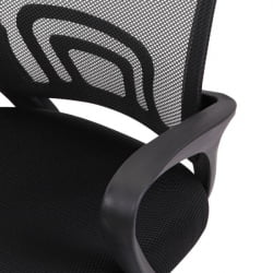 Кресло CРОМЕКС (КРОМЕКС) Топ CХ-695 ХРОМ сетка/ткань ТВ черное / CROMEX Top CH-695 TW