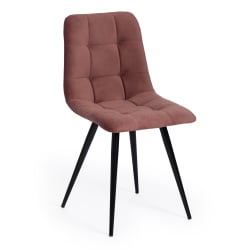 Стул CHILLY (mod. 7095) / 1 шт. в упаковке ткань/металл, 45x53х88 см, высота до сиденья 50 см, коралловый barkhat 15 /черный