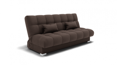Диван Фиеста-1 (ЗР) Тип: Прямой; Материал фасада: Металл/Велюр; Цвет: Коричневый