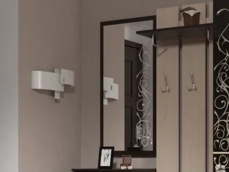 Зеркало в прихожую Юнона-2 ЗН-06 Венге - Дуб молочный