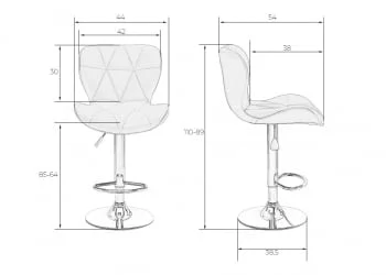 Стул барный ДОБРИН БАРНИ Коричневый / DOBRIN BARNY