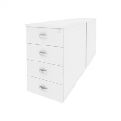 Тумба двойная приставная / опорная ONIX O.TPO-2.8 Белый Бриллиант