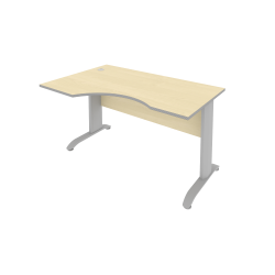 Стол криволинейный левый Рива ПЛ.СА-2 Л Клен/Металлик / Riva