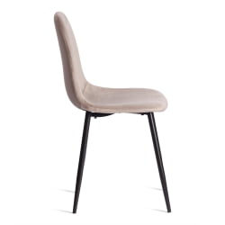 Стул БРЕЕЗЕ (мод. 4724) Велюр/металл , 44 х 53 х 87 см, Коффее (кофейный) ХЛР9 / черный / BREEZE (mod. Coffee HLR9