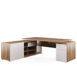 Угловой стол с тумбой ZIO28511031 Орех