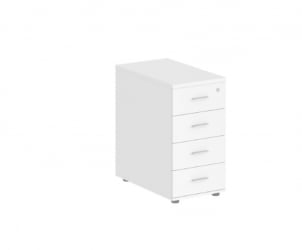 Тумба приставная с 4 ящиками-метабоксами Sigma SG.522.WH.WH.M Белый