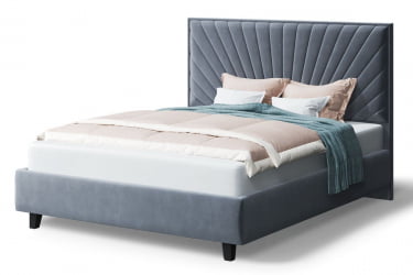 Кровать Леона, 2000x1600мм, серый