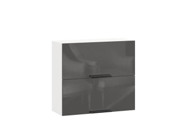 Шкаф кухонный 800 горизонтальный с 2 дверями Герда ЛД 279.760.000.058 Белый/Черный/Антрацит