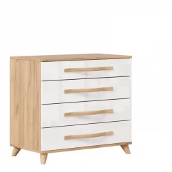 Комод Марта-2 ЛД 406.090.000 Дуб золотой Белый глянец