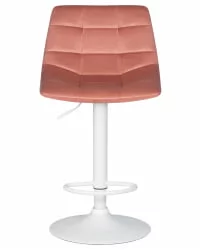 Стул барный DOBRIN TAILOR WHITE Пудрово-розовый велюр MJ9-32