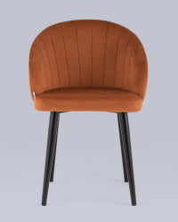 Стул с подлокотниками Брюссель велюр Терракотовый