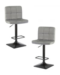 Стул барный DOBRIN DOMINIC (серый велюр (MJ9-75)) 2 шт