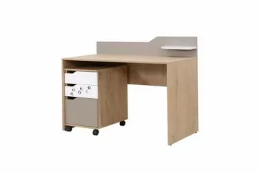 Стол письменный Хаски 11 Дуб Ирландский Мокко Белый