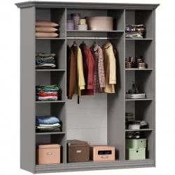 Шкаф четырехстворчатый Джулия ЛД 695.020.000 Оникс серый