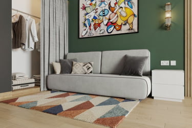 Серый диван из велюра Роял Вивальди 6