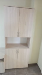 Шкаф высокий закрытый с нишей Glassy 6.19.111 Туя