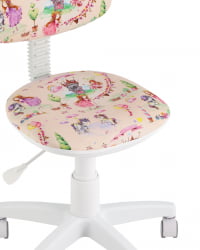 Кресло компьютерное детское УМКА Princesski пластик белый