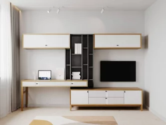 Набор мебели для гостиной Бари №2 Дуб Золотой Оник серый Белый