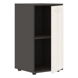 Шкаф колонка с глухой малой дверью EDIS ELCS 42.1 Ясень Траун Белый Мокко