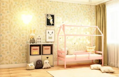 Детская кровать с бортиком RooRoom кд-11Р Розовый