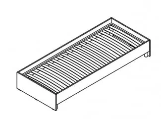 Кровать без изголовья KBW 209 Белый
