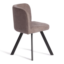 Комплект (стол, 4 стула) QUADRON (mod. PT14) Стол: МДФ/металл, стул: металл/шенилл, 100х100х73 см, 69х56х71 см, Mocha (мокко) LY1701-27/черный