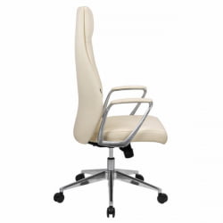 Кресло руководителя BRABIX PREMIUM Adept EX-752, синхромеханизм, алюминий, экокожа, бежевое