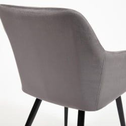 Кресло BEATA (mod. 8266) металл/ткань, 56х60х82 см, серый (G-062-40)/черный