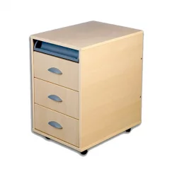 Тумба выкатная 3 ящика Tumba 2 step Клен Серый