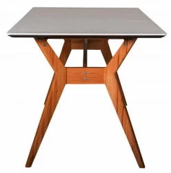 Стол раскладной Нарвик 120-160 ОРЕХ-Мрамор Бьянко