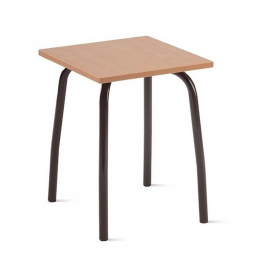 Табурет кухонный 320х320 мм ЛДСП Серый/Металл Коричневый