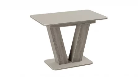 Стол раздвижной Чинзано тип 1 Дуб сонома трюфель/стекло бежевое матовое