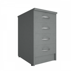 Тумба приставная (с замком) Riva А.ТП-4.1F-S Серый