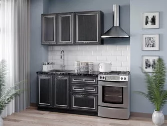 Тумба кухонная 600 с 3 ящиками (4) Италия ЛД 275.146.000 Черный Дуб темный