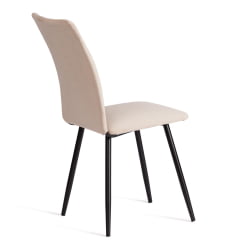 Стул обеденный La Rousse NEW, велюр, бежевый/черный, 7, 45x55x93 см