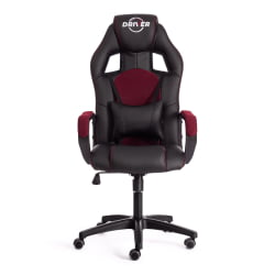 Кресло DRIVER (22) кож/зам/ткань, черный/бордо, 36-6/TW-13