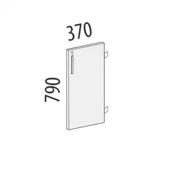 Дверь с замком правая Альфа 62.68 Орех Пегас