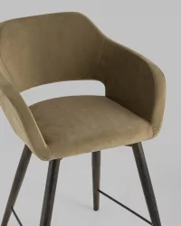 Стул полубарный Саймон ПЛ велюр Капучино