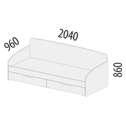 Детская кровать для мальчика Аляска 501.11