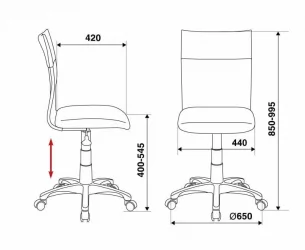 Кресло Бюрократ CH-1399 GREY Серое