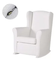 Кресло-качалка с Relax-системой Micuna Wing Nanny White/Leatherette White