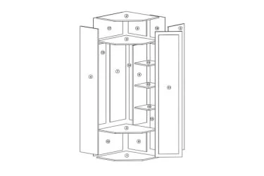 Шкаф угловой Хаски 22 Дуб Ирландский