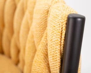 Стул барный DOBRIN LEON Желтая ткань LAR 275-8