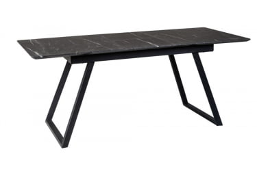 Стол Пеле раздвиж. 140-180 Темный мрамор/Бабочка