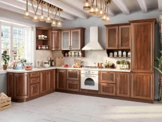 Шкаф кухонный 600 высокий с решеткой Кантри ЛД 235.596.000 Ноче Таволато