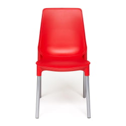 Стул для балкона GENIUS (mod 75) металл/пластик, 46x56x84cм, красный/ножки хром